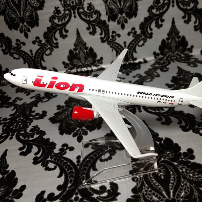 Miniatur Diecast Pesawat Terbang LION AIR Besi