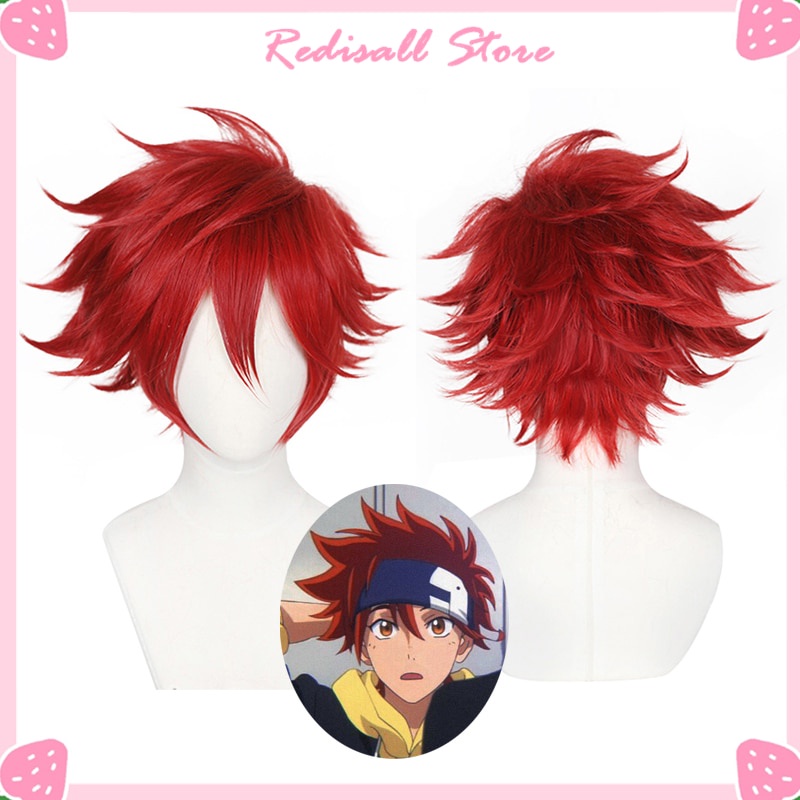 PREORDER Anime SK∞ Reki Cosplay Wig Red Short Straight Hair Heat Resistant Skateboards SK8 the Infin