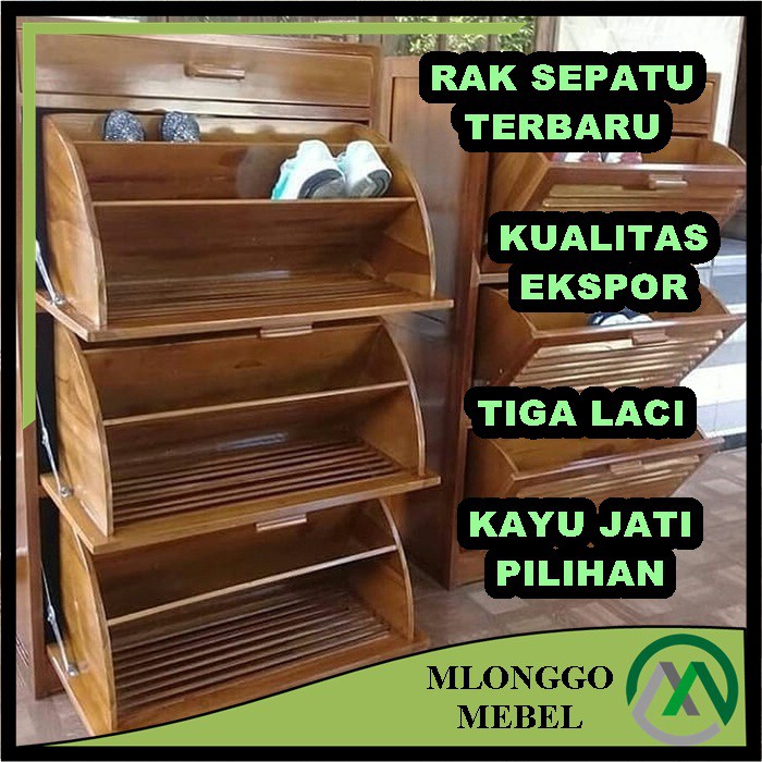  Rak  Sepatu  Tertutup  Kayu  Desain Minimalis Modern Tertutup  