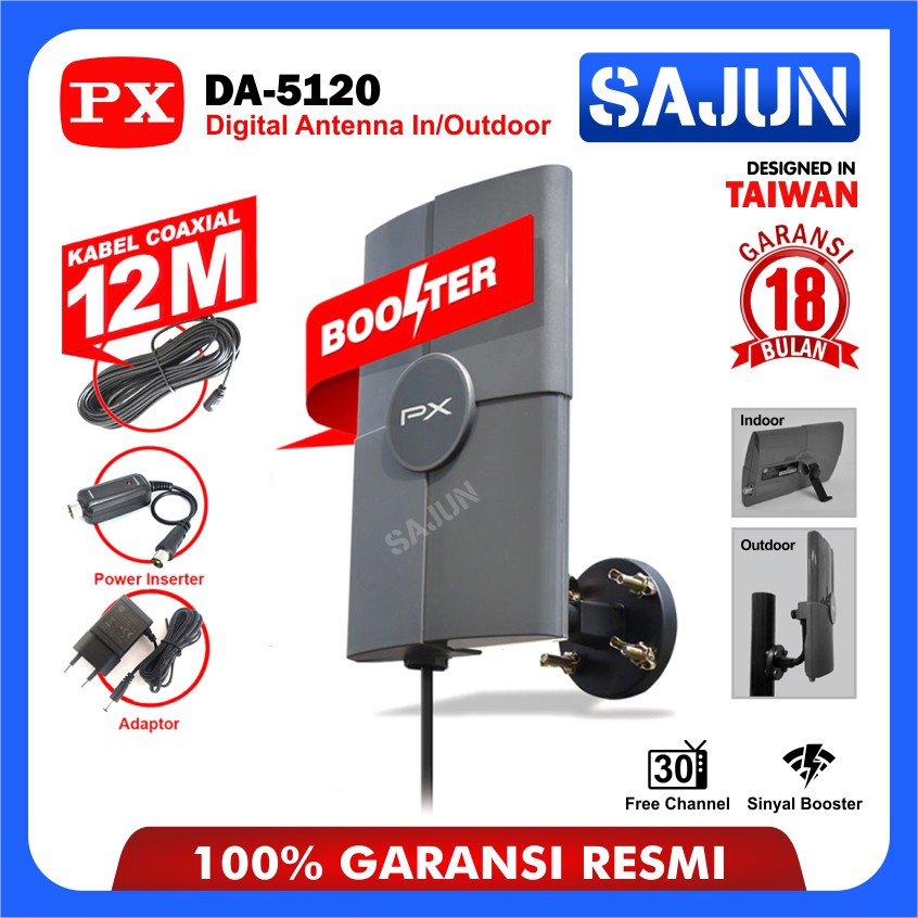 PX Antena Indoor Outdoor Digital HD TV DA-5120 - Antena Luar Dalam PX