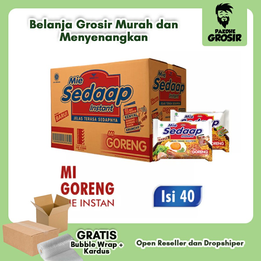 

Mie Instan Sedap Goreng 1 dus isi 40 pcs