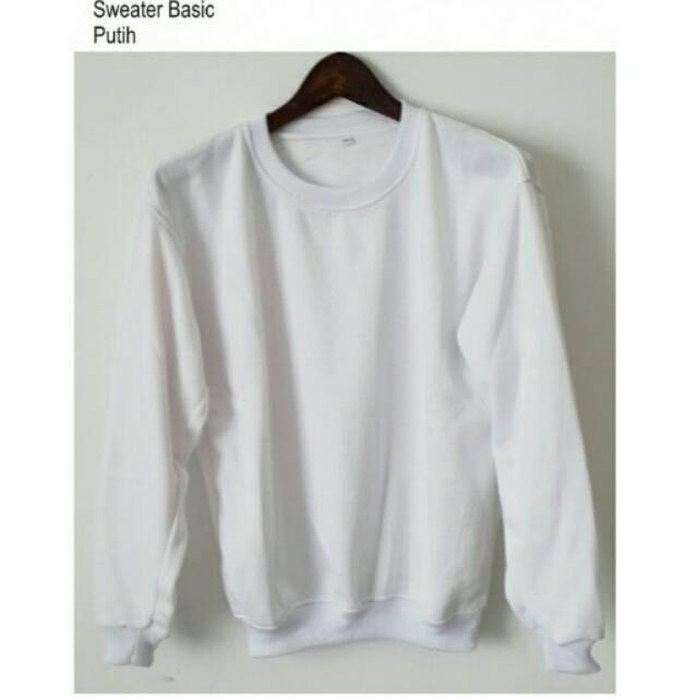 Sweater murah polos basic oblong putih switter keren cowok cewek couple