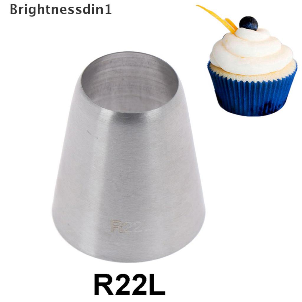 (Brightnessdin1) R22l Spuit Piping Icing Bentuk Bulat Untuk Dekorasi Kue / Pastry