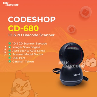 Codeshop Barcode Scanner 1D 2D QR Code Imager Omni Directional USB