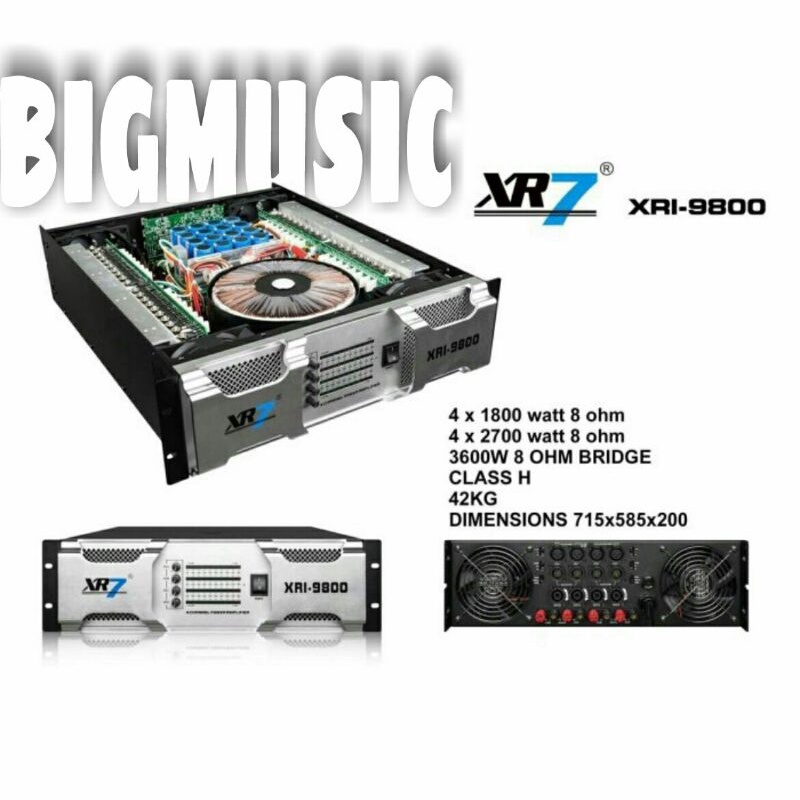 Power XR7 XRI 9800 Original Amplifier 4 Channel XRI9800