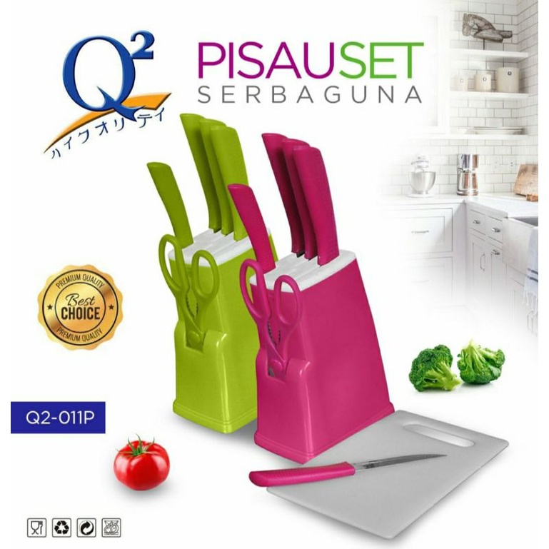 Pisau set Q2 Q2-011P serbaguna lengkap multifungsi