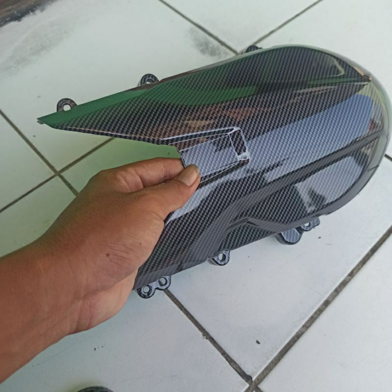 cover CVT dan Cover filter Carbon waterprinting honda BEAT DELUXE BEAT STREET 2020 2021 2022