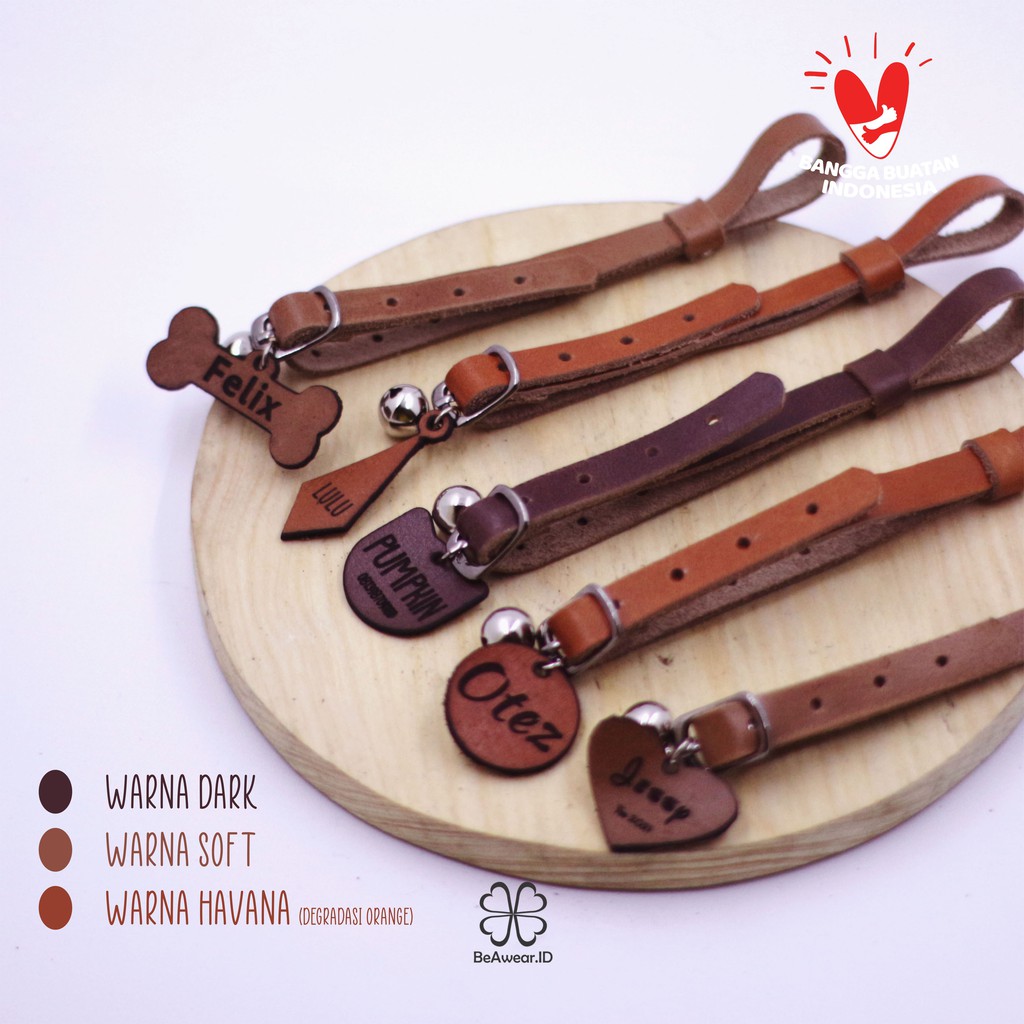 Kalung Kucing Custom Nama Lonceng Size Gendut Kalung Anjing Musang