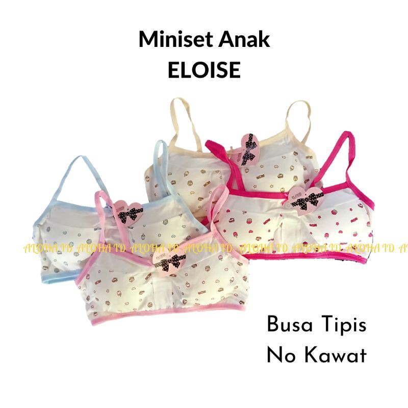 Bra miniset pelajar/Bh miniset underware/Miniset wanita dewasa/Miniset anak remaja ELOISE