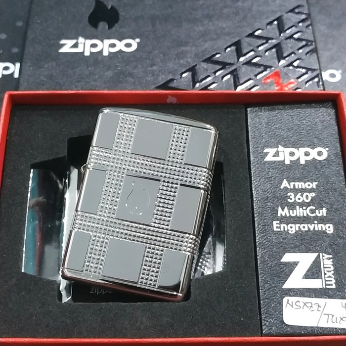 ZIPPO LUXURY ARMOR 360' MULTICUT ENGRAVING - ZIPPO GEOMETRIC DESIGN