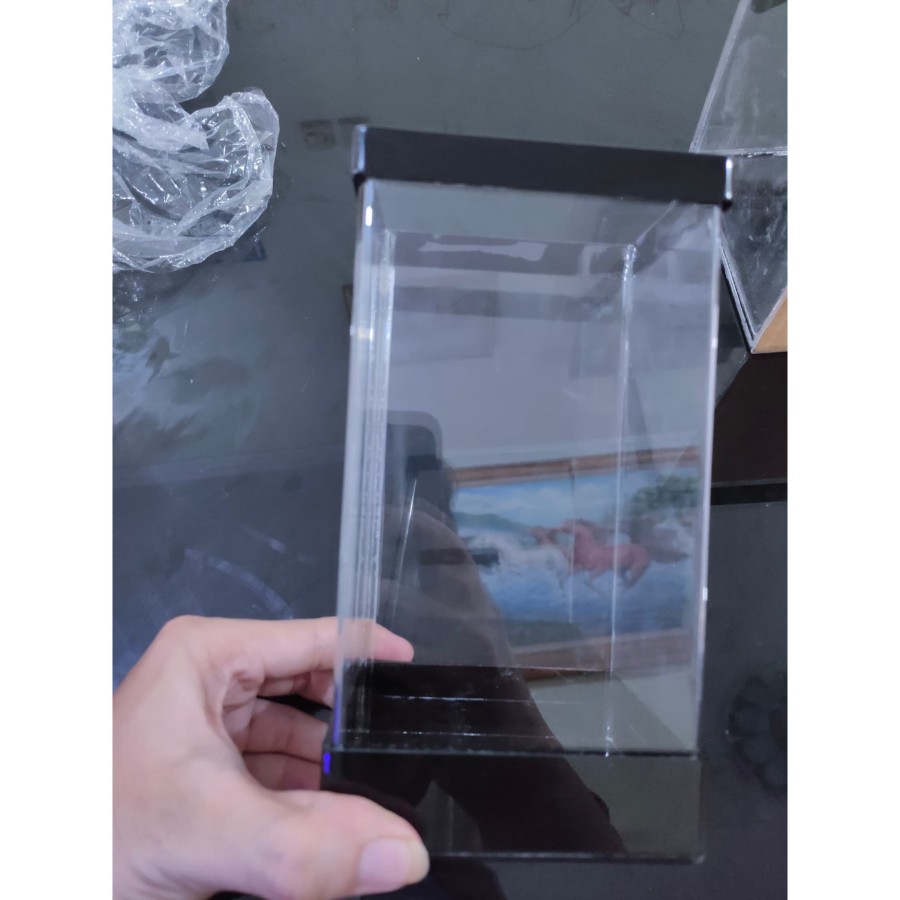 Aquarium mini akrilik soliter akrilik cupang ikan hias tebal 3 mm