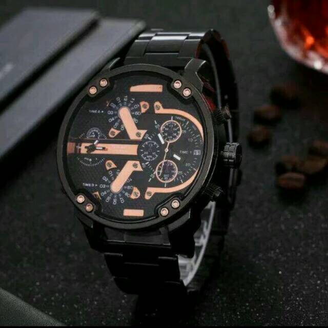 Jam Tangan Analog Diesel Double Time - Stainless Steel