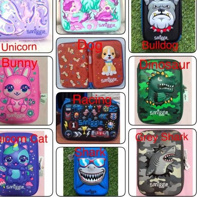 

✥ Smiggle Hard Top Pencil Case - Kotak Pensil - bulldog ♨