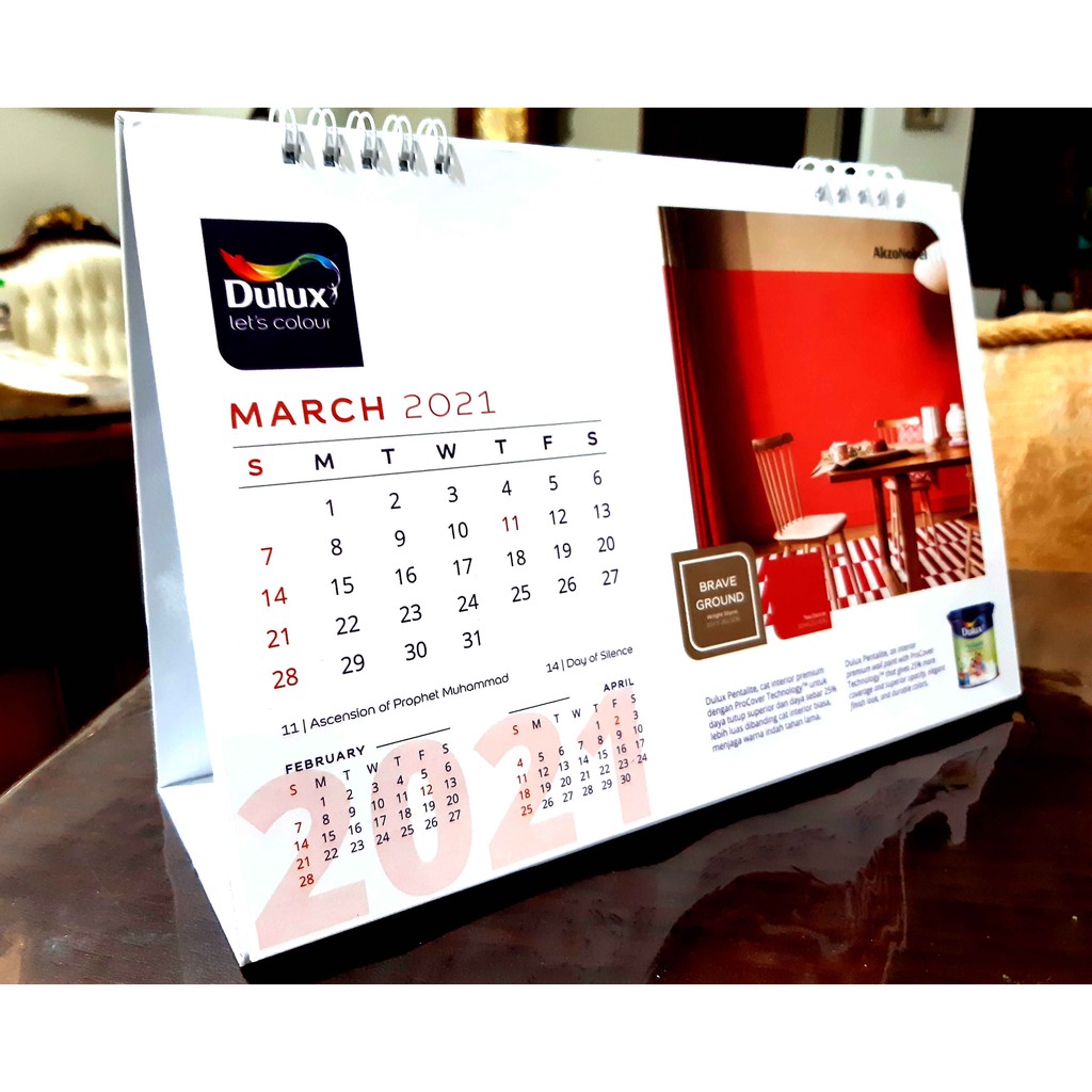 

Kalender 2021 - Dulux Paint - Cat - Arsitektur - Interior - Ori new