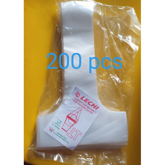 kantong gelas 1 cup / plastik T cup take away 1 cup