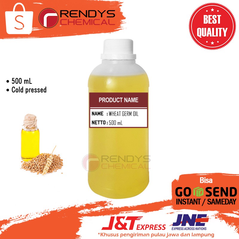 100% Pure Wheat Germ Oil 500mL - Minyak Biji Gandum Murni 500 mL - Cosmetic Grade