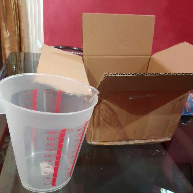 Jeju Premium Gelas Ukur Plastic Print Tahan Lama 1000ml Ak-0404k