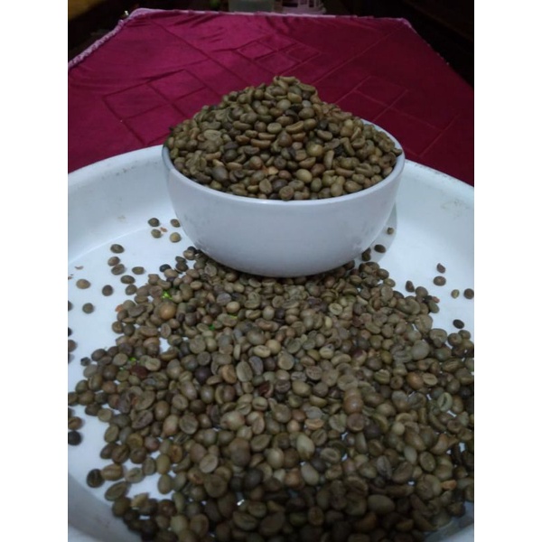 

1KG Biji Kopi mentah Robusta Tulen Asli Siap di Roasting / Olah ORI 100%