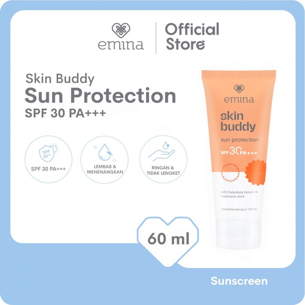 EMINA Skin Buddy Sun Protection SPF 30 PA+++ | Emina Skin Buddy Bubble Up Face Wash | Emina Sunscree