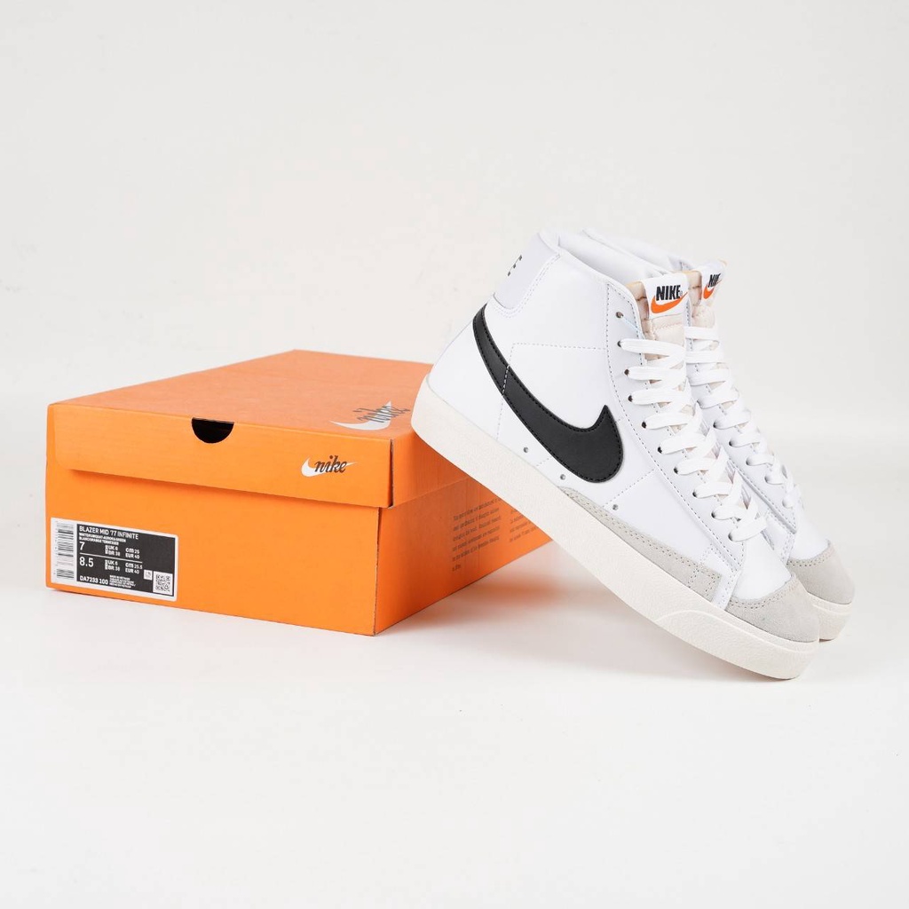 SEPATU NIKE BLAZER MID 77 VINTAGE WHITE BLACK BNIB Premium Original India Bonus Kaos Kaki Packing Bu