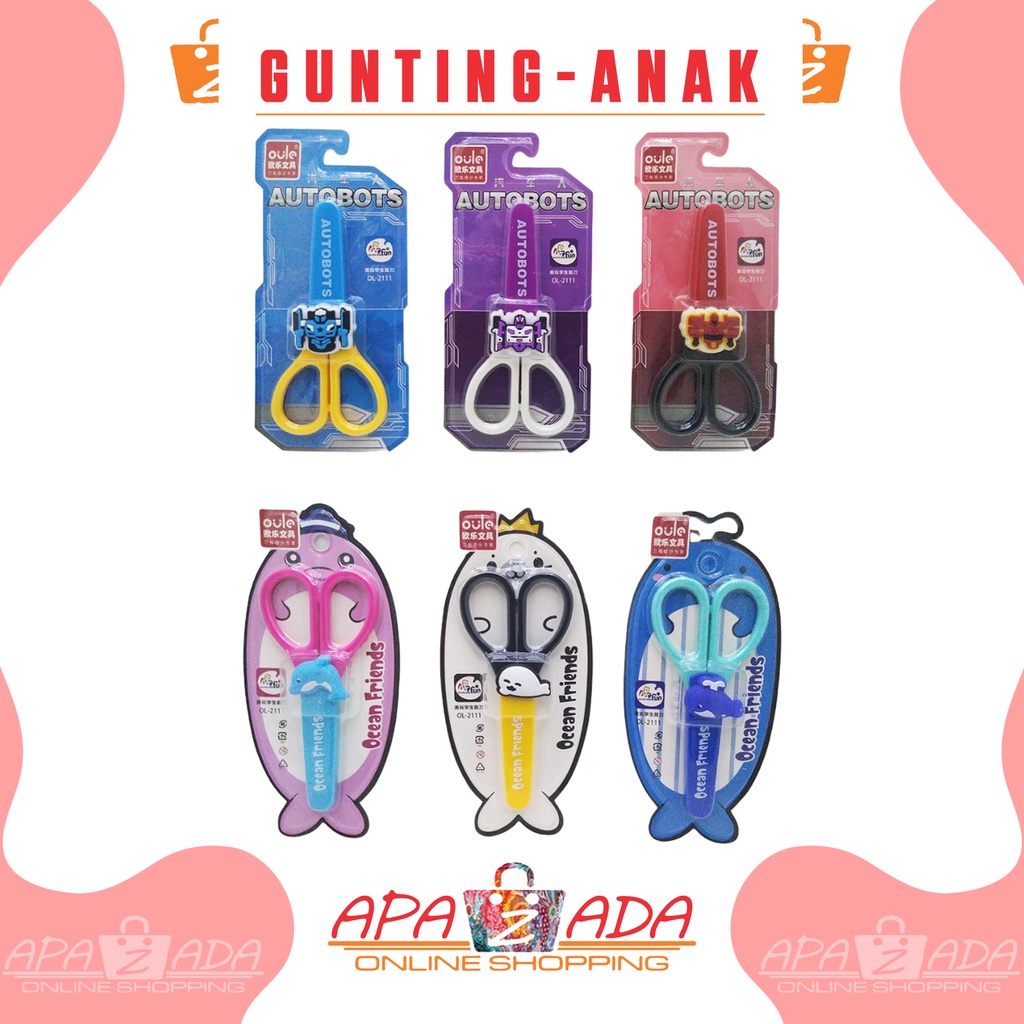 

Apazada - Gunting Anak Aman / Gunting Kertas Anak / Kids Scissor Animal & Robot