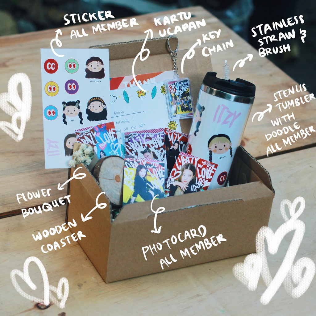 Hampers Itzy | Giftbox Kpop | Hampers Kpopers | Gift  Souvenir Hadiah Kado Ulang Tahun Wisuda Annive
