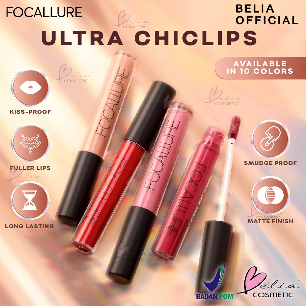 ❤ BELIA ❤ FOCALLURE Ultra Chiplip FA24 | Waterproof Matte Liquid Lipstick | BPOM