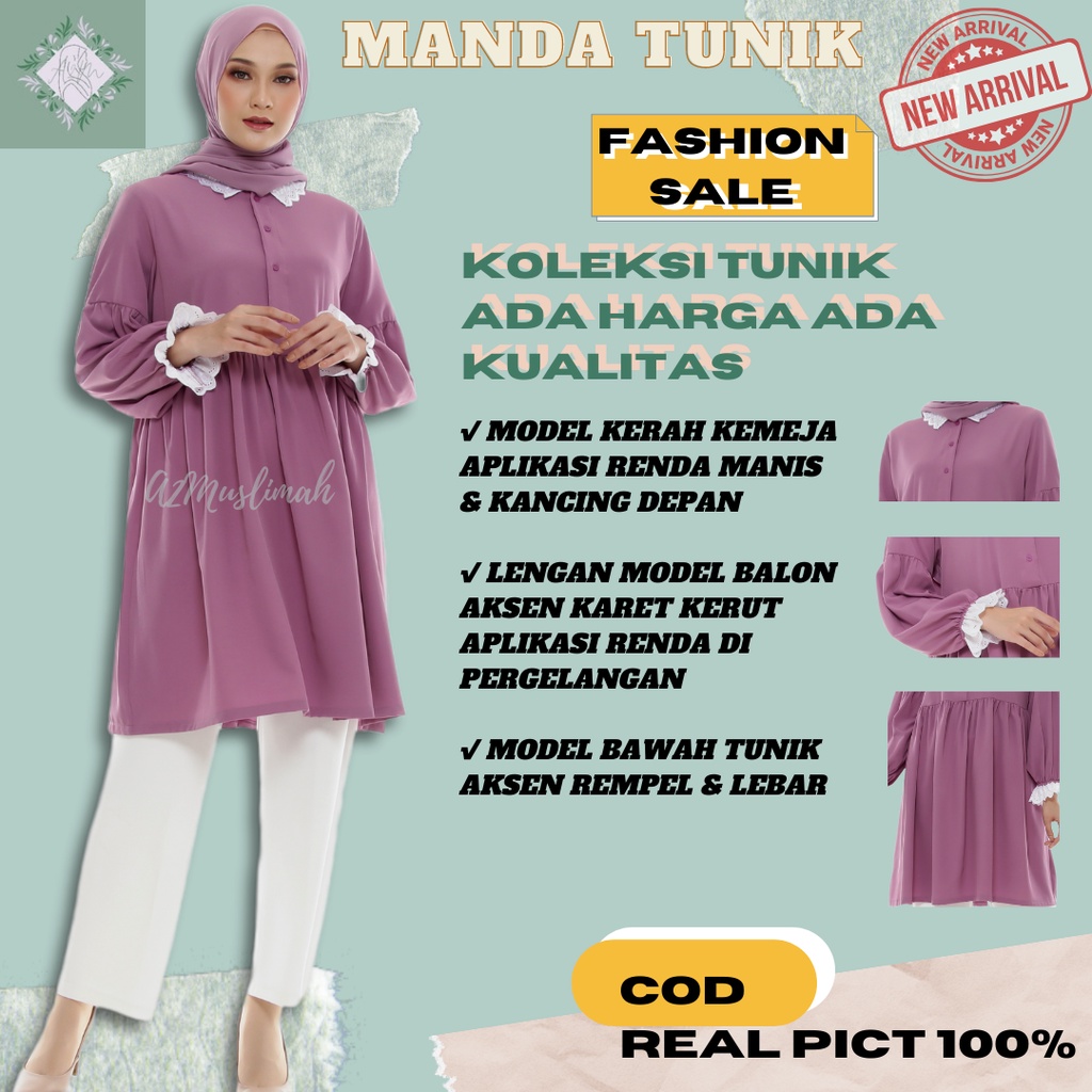 Long Tunik Terbaru 2021 Kekinian Dress Muslim Lengan Panjang Tunic Untuk Kondangan Wanita Model Balo