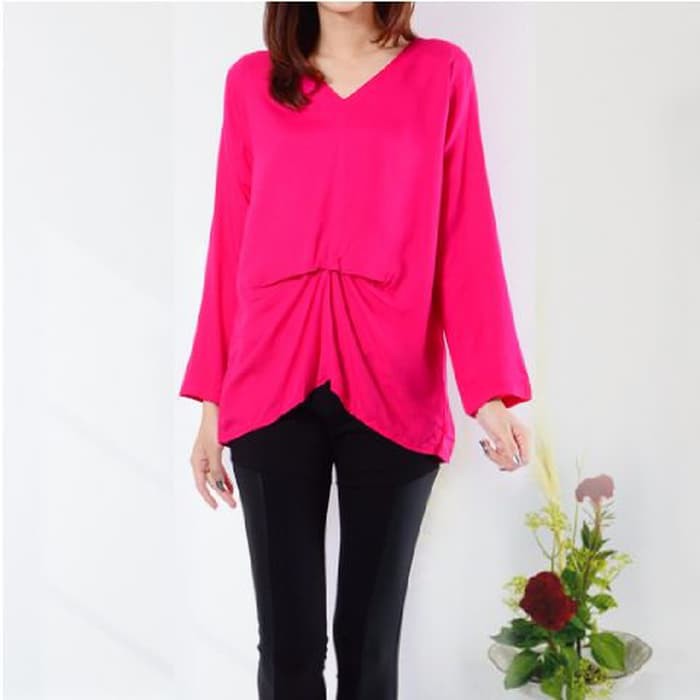 Atasan Wanita SS Baju Wanita BM Baju Kekinian [Blouse Mela Fanta SW] bangkok pink fanta BL
