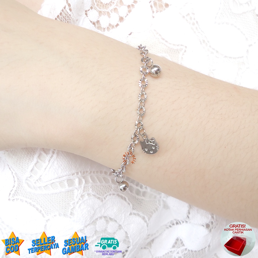 Lovelybutik Gelang Anak Titanium Gelang Tangan Anak Perempuan Cutie Anak Bonus Kotak Perhiasan