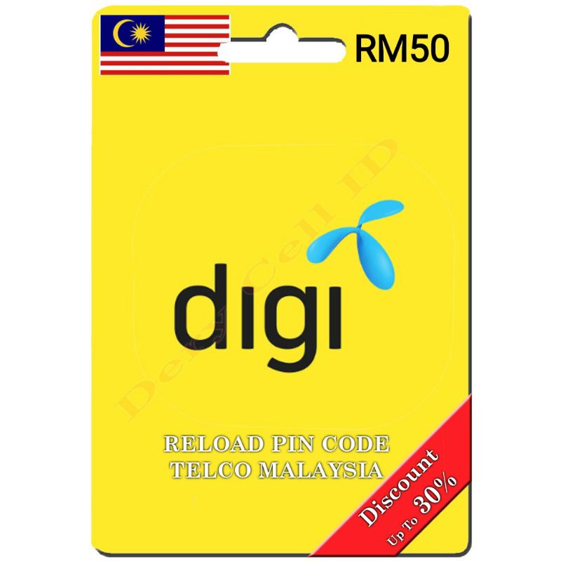 Jual Digi Prepaid Reload - Voucher Pulsa Digi Malaysia RM50 Indonesia