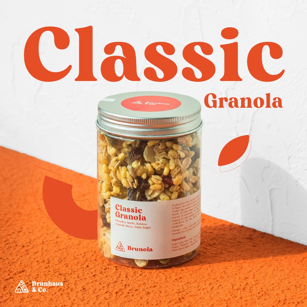 

Brunhaus Classic Granola 100gr Sarapan Cemilan Gandum Oat Kismis