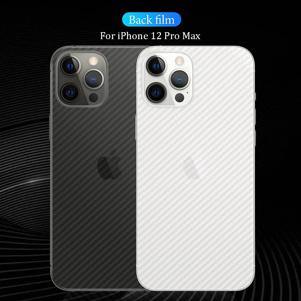 Stiker Film Pelindung Layar Belakang Bahan Serat Karbon Untuk iphone 11 12 13 Pro Max Mini 6 7 8 Plus X XS Max XR SE 2020 2022 SE3