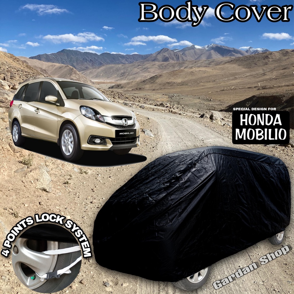 Sarung Mobil HONDA MOBILIO Hitam POLOS Body Cover Honda Mobilio Full Black