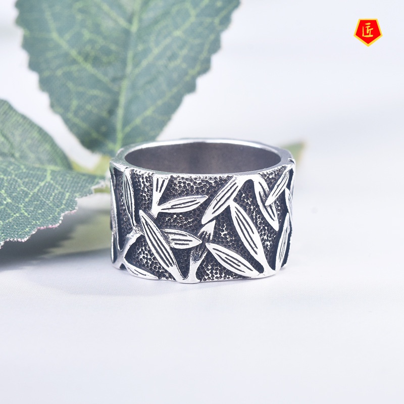 [Ready Stock]Domineering Creative Carved Bamboo Tiger Ring