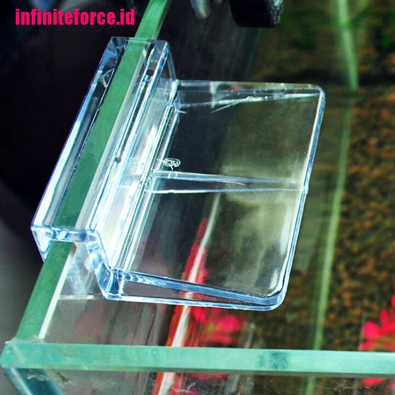 [IN*]4Pcs 6/8mm Aquarium Tank Clear Plastic Clips Glass Cover Strong Support Holders