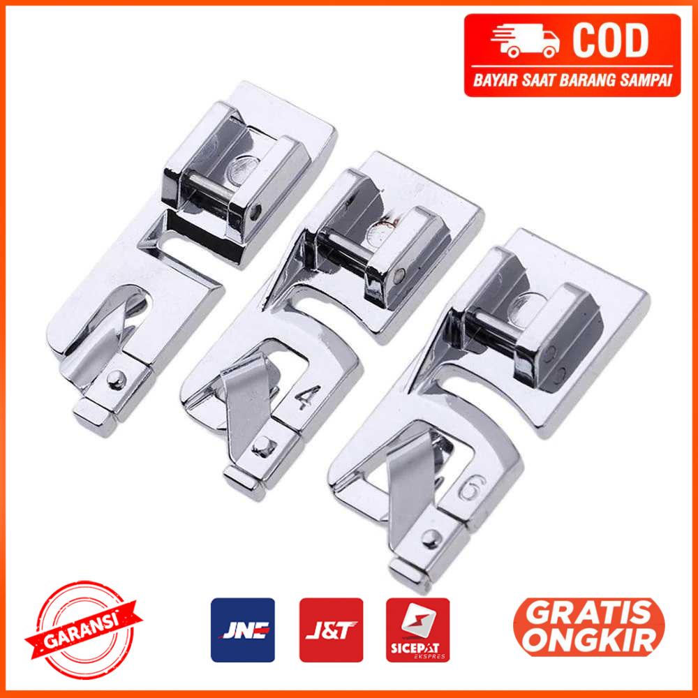 Sepatu Mesin Jahit Set Hem Presser Foot 3 PCS CYJ 33