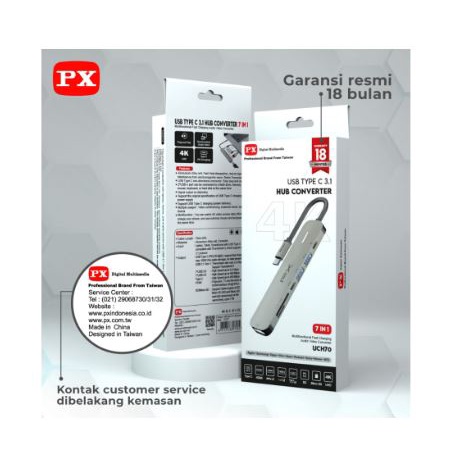 Type-c thunderbolt to Hdmi usb 3.0 micro tf sd card reader usb-c pd converter px 7in1 hub 4k 30hz 5Gbps 100w uch-70 uch70