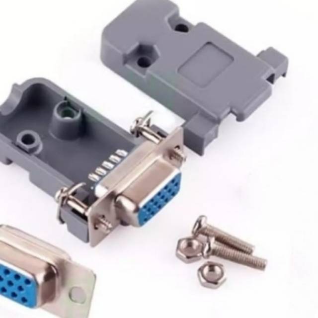 Konektor VGA DB 15 pin Female + Cover / konektor DB15 Female / Konektor VGA