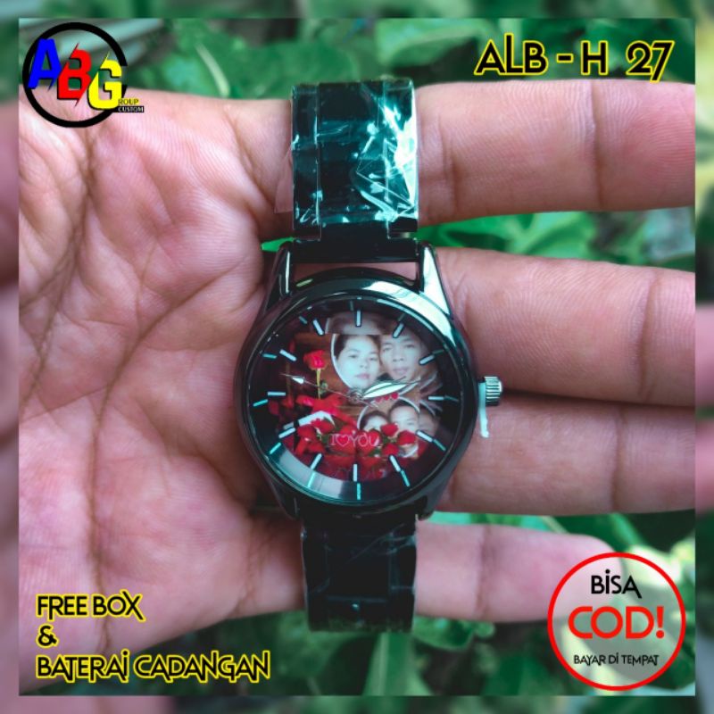 JAM TANGAN COUPLE CUSTOM BISA REQUEST DESAIN BONUS BOX DAN BATRAI CADANGAN