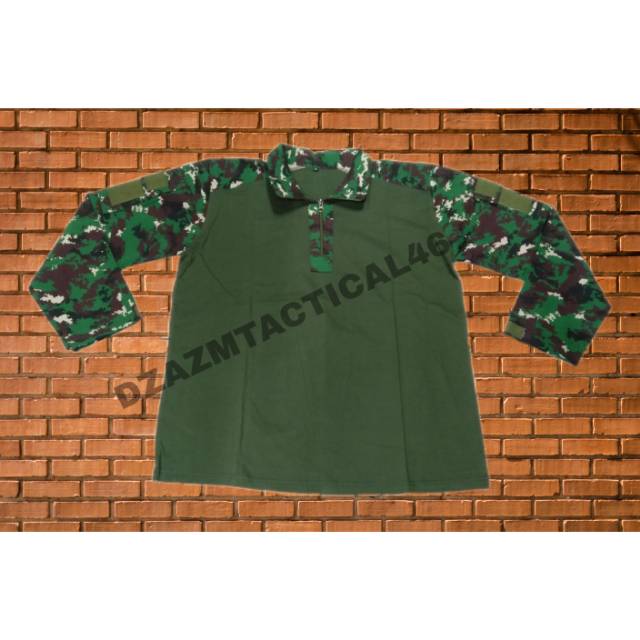 Kaos panjang berkerah bdu loreng nkri