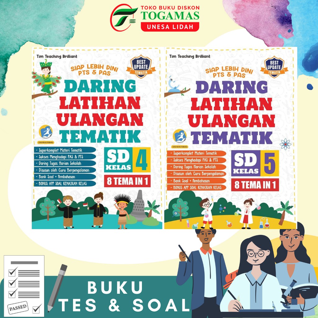 DARING LATIHAN ULANGAN TEMATIK SD KELAS 4 &amp; 5 8 TEMA IN 1