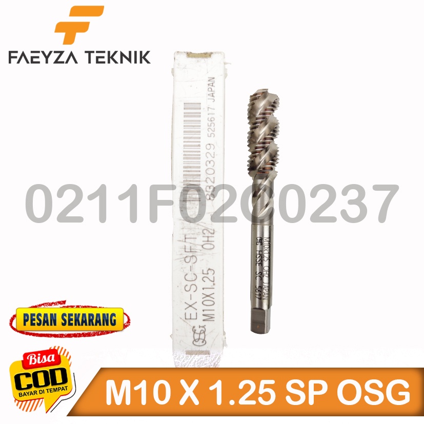 tap mesin hand tap m10x1.25 oh2 spiral osg baru bukan yamawa yg