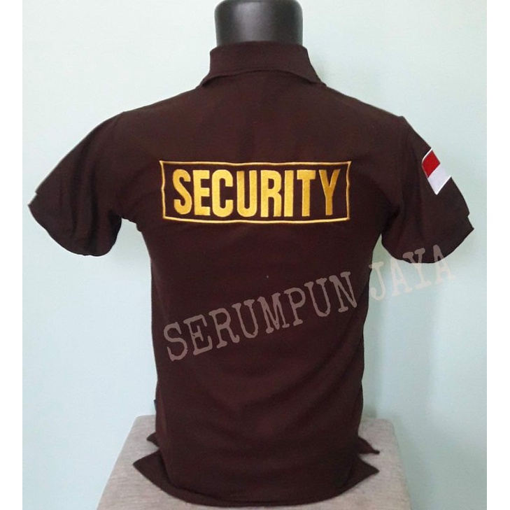 KAOS SECURITY WINGS COKLAT - KAOS KERAH SECURITY WINGS COKLAT FULL BORDIR