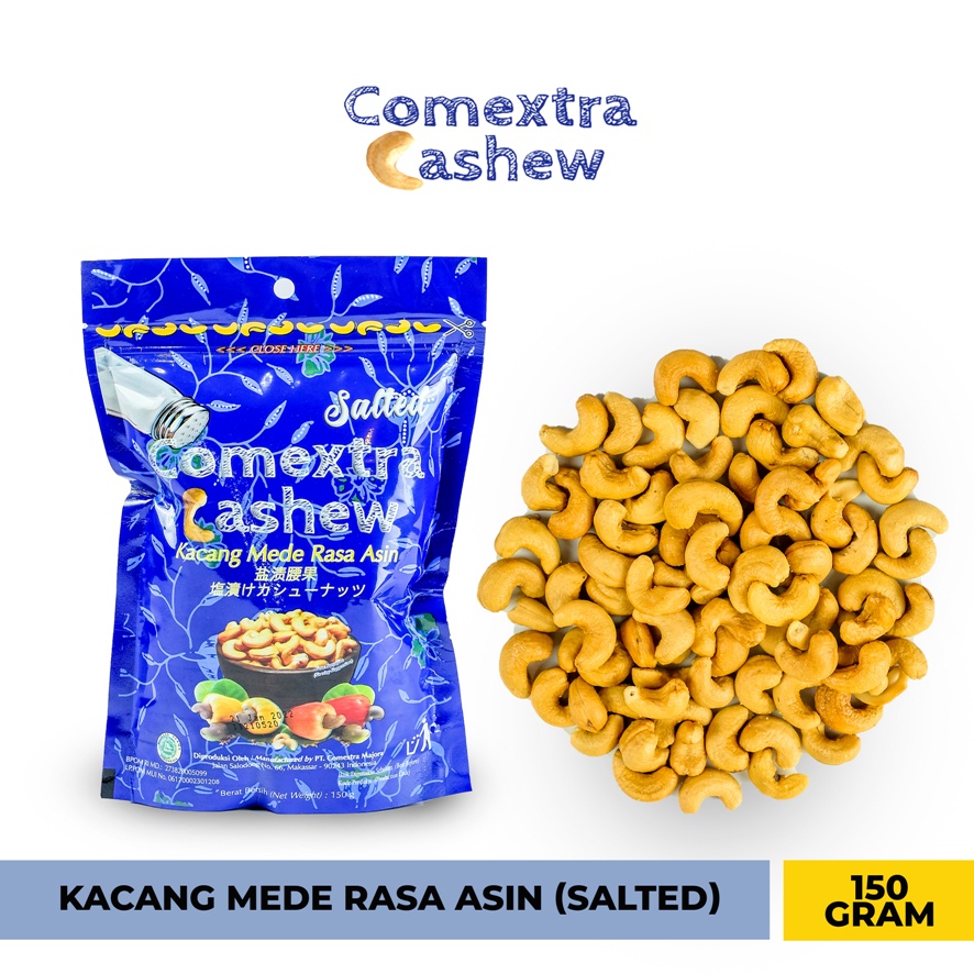 

Kacang Mede Comextra Cashew Rasa Asin / Salted 150 Gr x 6 Pouch