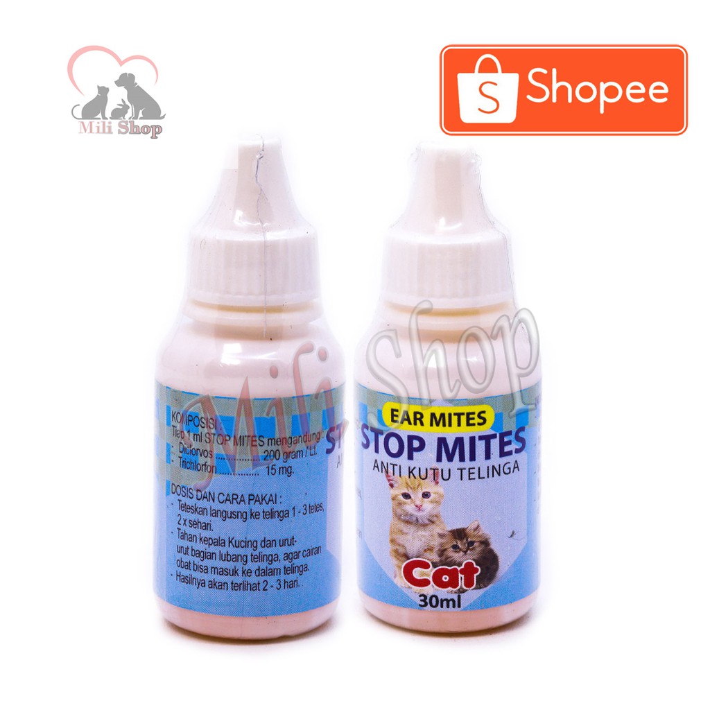 STOP MITES OBAT KUTU TELINGA KUCING TETES KUPING KITTEN
