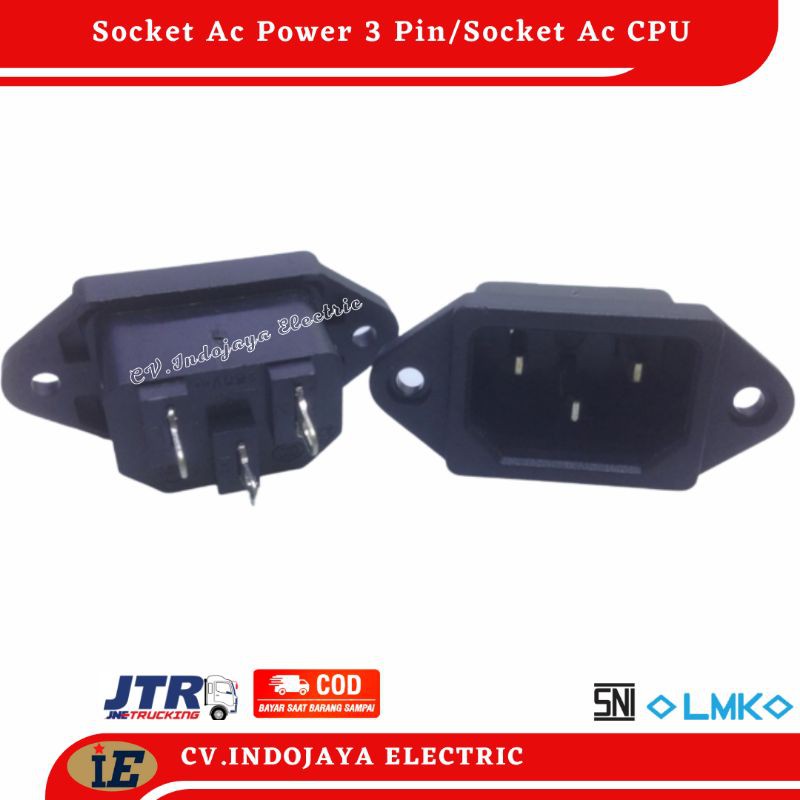 Soket AC 3 Pin Soket AC komputer Soket AC Power