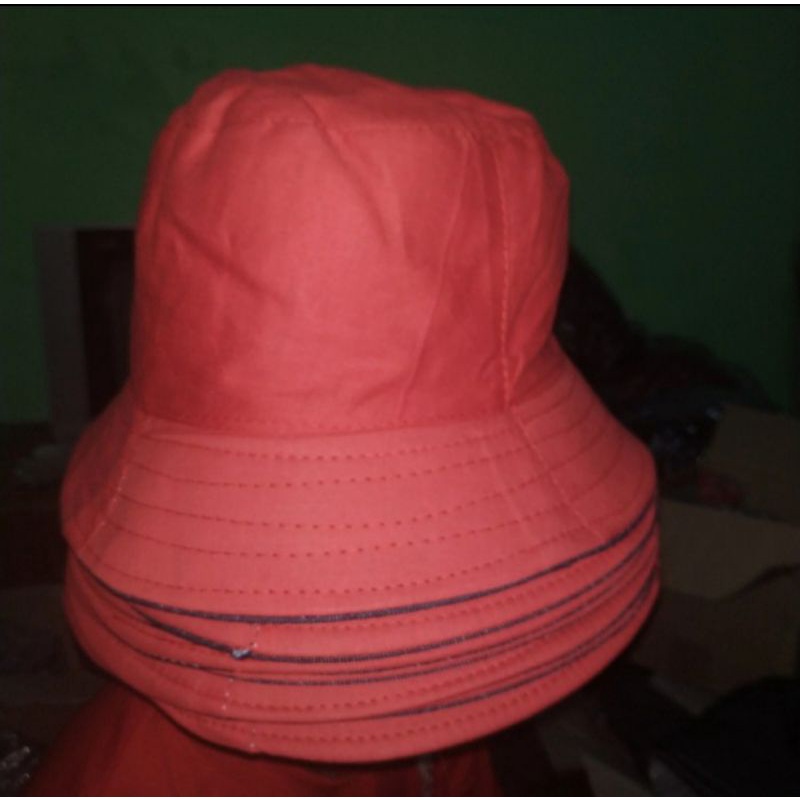 Topi bucket hat polos topi rimba keplek mancing gunung outdoor