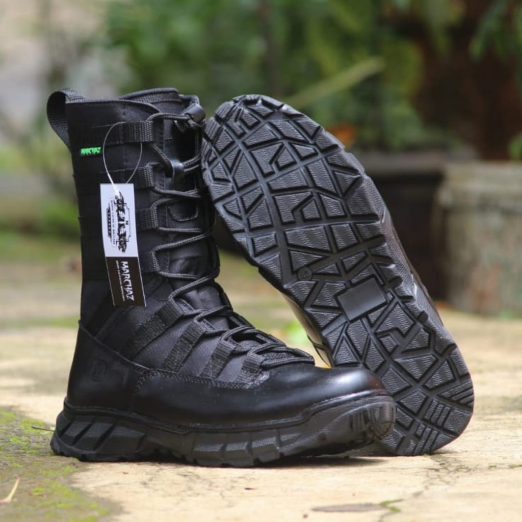 SEPATU PDL NINJA WEBA MARCHAZ KULIT SAPI ASLI SEPATU PDL TNI POLRI SECURITY SATPAM SEPATU BOOTS PRIA