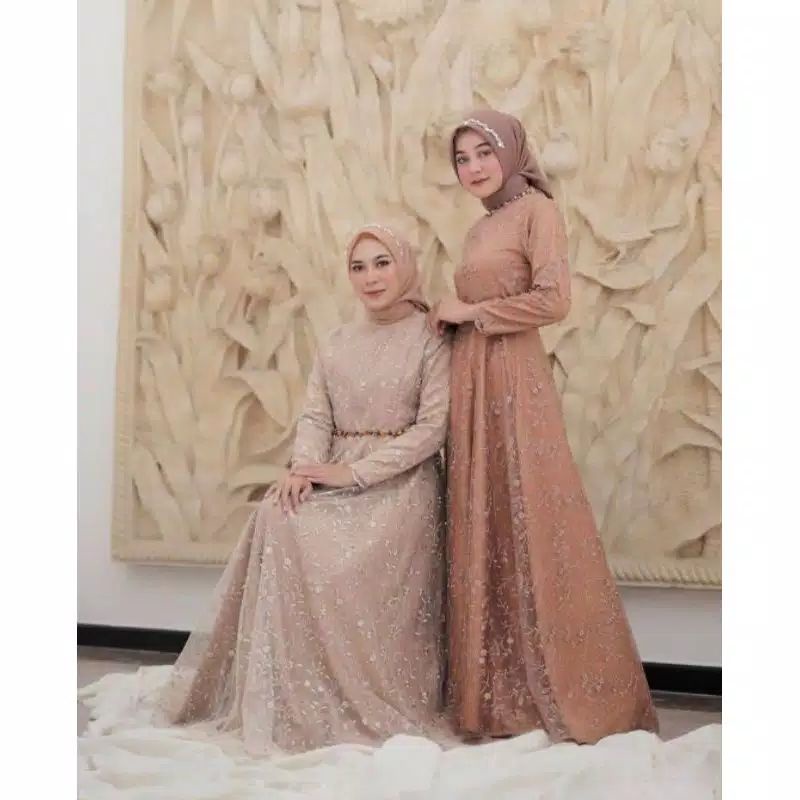 gamis pesta muslimah gaun muslimah busui gaun muslimah bumil gaun mewah murah